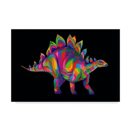 Bob Weer 'Colorful Stegosaurus' Canvas Art,22x32